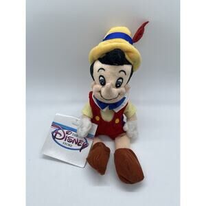 The Disney Store Mini Bean Bag 9" Pinocchio The Boy Bean Plush Toy Tag